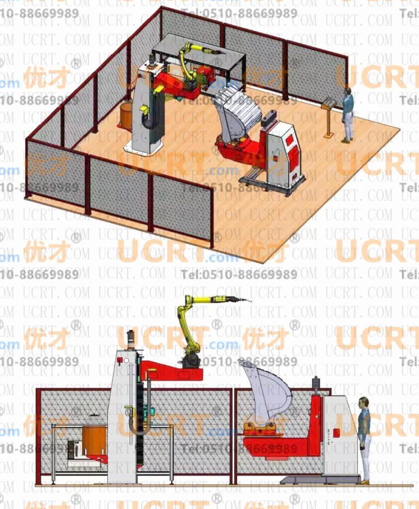 Welding robot UCRT06C-200 arm length 2000mm(Construction machinery: welding excavator parts) 0147 843x1024 - Welding robot UCRT06C-200 arm length 2000mm (Construction machinery: welding excavator parts)